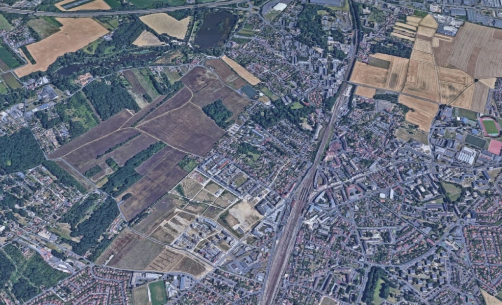 Vue aérienne de la commune de Brétigny-sur-Orge